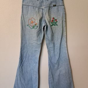 Vintage Maverick Festival Bell Bottom Embroidered Jeans